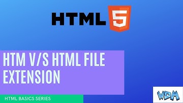 HTM vs HTML file extension