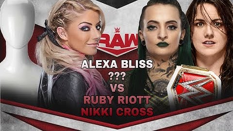WWE 2K20|RAW RUBY RIOTT AND NIKKI CROSS VS ALEXA BLISS AND MYSTERY PARTNER