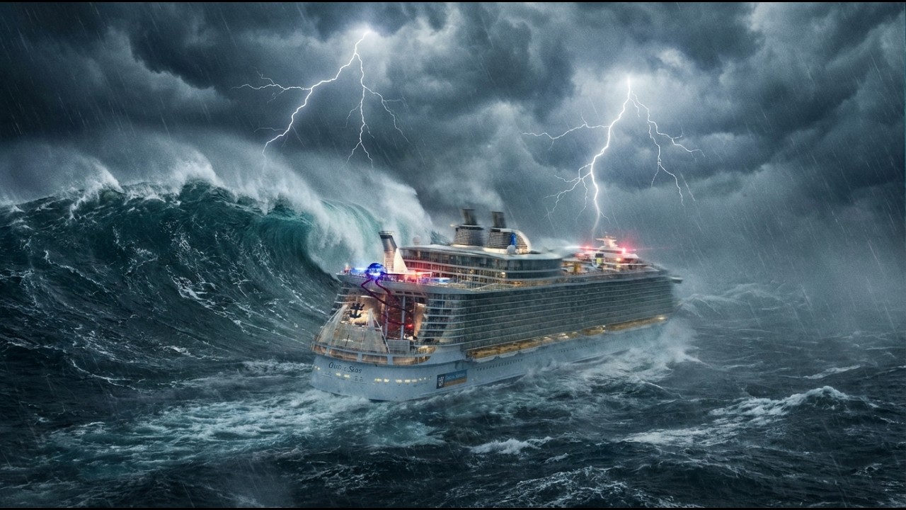 The largest Cruise Ship in The World Caught in Huge Storm | Ultra Realistic Ocean Disaster (AI VFX)