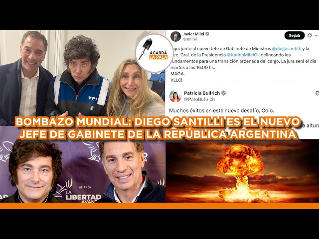 BOMBAZO MUNDIAL: EL PRESIDENTE MILEI ANUNCIÓ QUE DIEGO SANTILLI ES EL NUEVO JEFE DE GABINETE