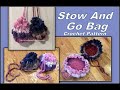 Learn To Crochet The Stow And Go Bag Crochet Pattern #crochet #makeupbag #travelbag
