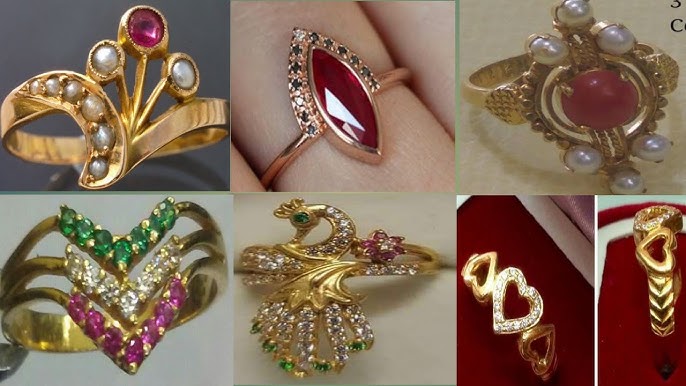 Latest Designs Of Gold Rings For Womens, gold Finger Ring Designs For  Ladies With Stones, T.F.