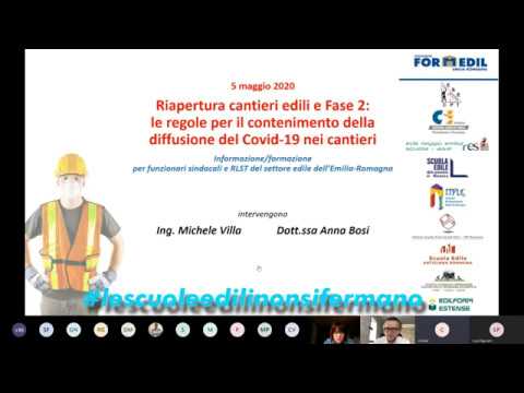 Riapertura cantieri: webinar per funzionari sindacali e RLST