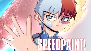 MY HERO ACADEMIA TODOROKI SPEEDPAINT! (WITH COMMENTARY)
