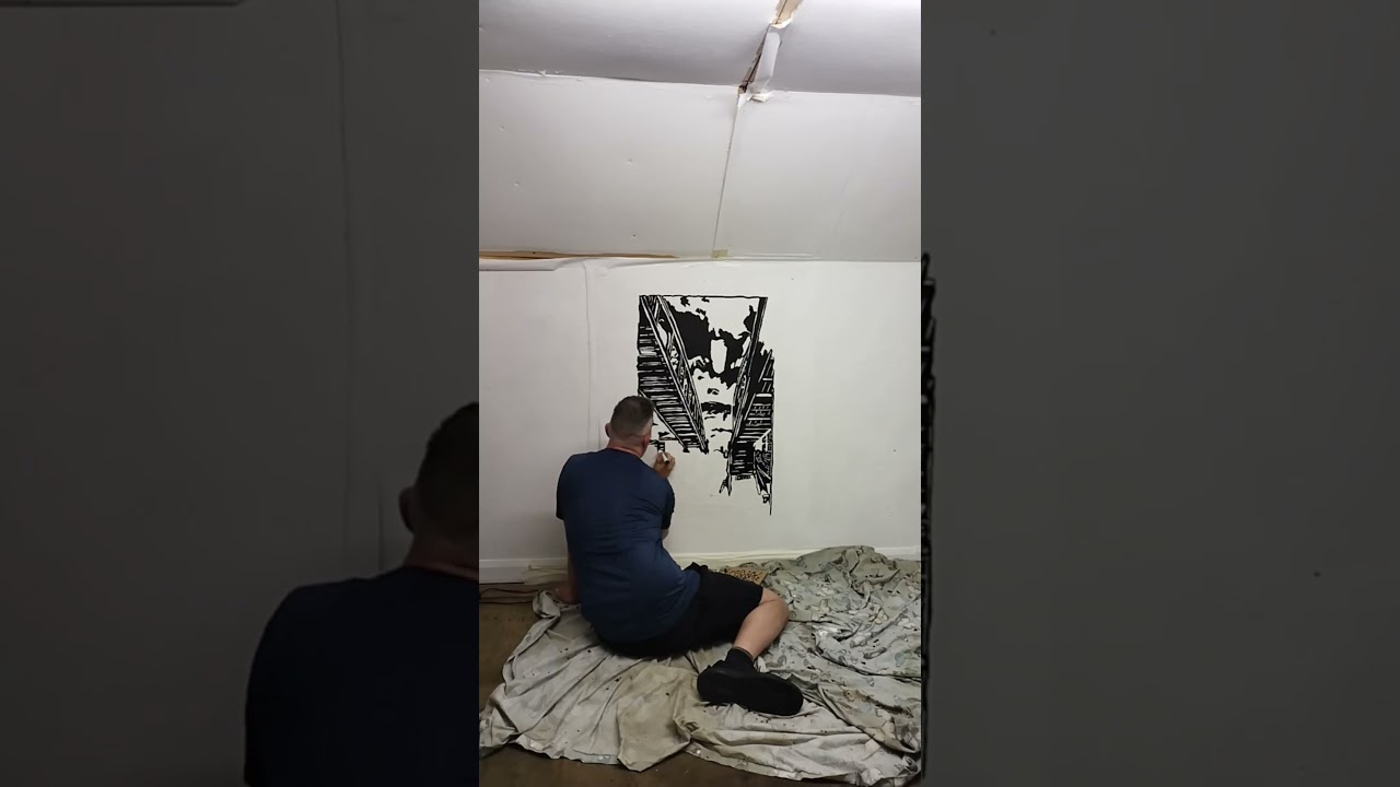 Painting my new wall mural of local NE England landmark!  