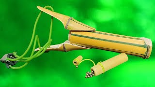 bamboo slingshot | Bamboo slingshot with ammo mass trigger | Wood Art TG
