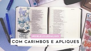 BIBLE JOURNALING COM CARIMBOS E APLIQUES DE PAPEL | Amanda Bravo