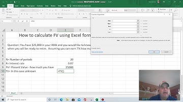 Calculate Future Value  ( FV ) in Microsoft Excel
