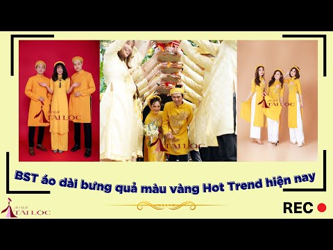Áo Dài Cách Tân Màu Vàng - BST áo dài bưng quả màu vàng Hot Trend hiện nay | Áo Dài Tài Lộc