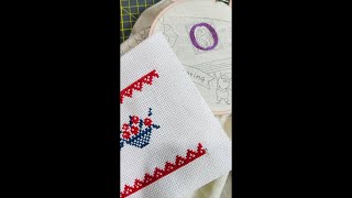 刺繍】かわいい刺繍3号① 文字の周りをステッチ デアゴスティーニ