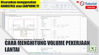 27. Cara menghitung volume pekerjaan lantai 27. Cara menghitung volume pekerjaan lantai