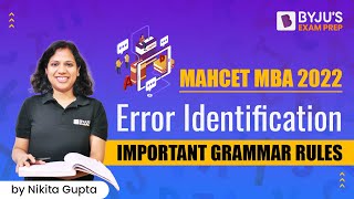 MAHCET MBA 2022 | Error Identification | Important Grammar Rules | Ace Your MBA CET Preparation