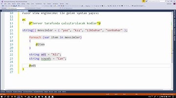 Ders 3 - Asp.Net MVC Razor Syntax (Sözdizimi)