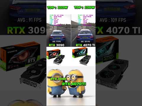 RTX 3090 VS RTX 4070TI #pc #pcbuilding #pcgaming #benchmark #cpu #computer #gpu #intel