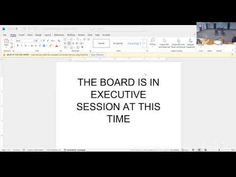 BOE Monthly Meeting