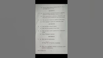 M.Sc.Il(Maths) Question Paper of Analytical Mechanics & Calculus of Variations (Dec_2019)(KUK)