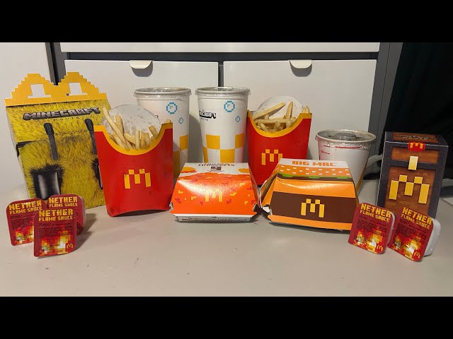 Minecraft × McDonald 10箱 Minecraft McDonald's Review! - YouTube