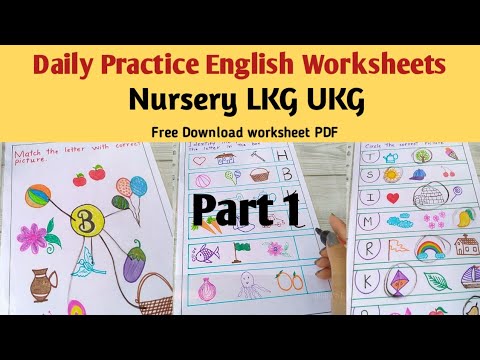 english worksheets for nursery lkg ukg part 1 free worksheets download pdf youtube