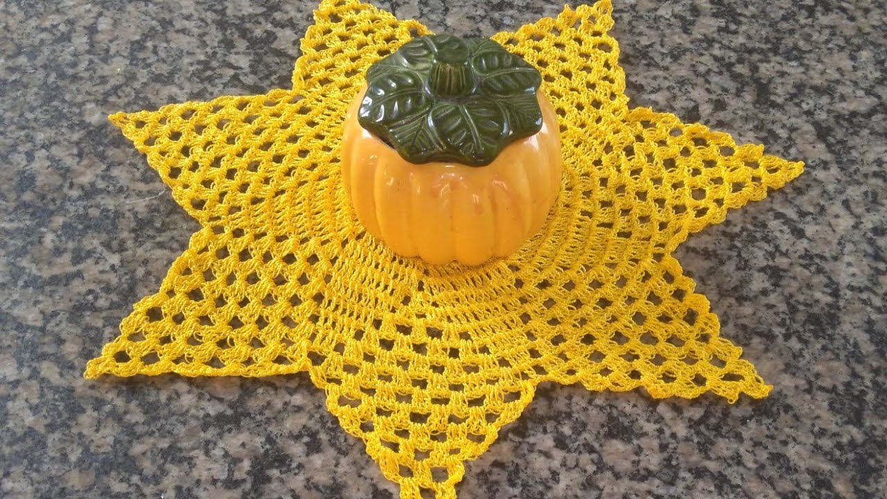 VIDEO AULA DE CROCHÊ  toalhinha estrela⭐
