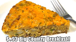 AMAZING $.93 Big Country Breakfast  Eating On A Budget  The Wolfe Pit