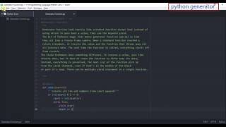 Generator Function Tutorial 1 | Scripting with python