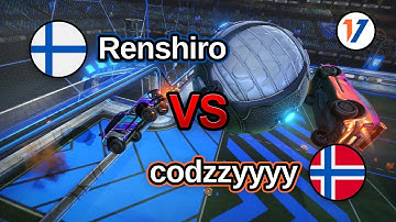 Rocket League 1v1 Showmatch: Renshiro vs codzzyyyy | High-Level Gameplay