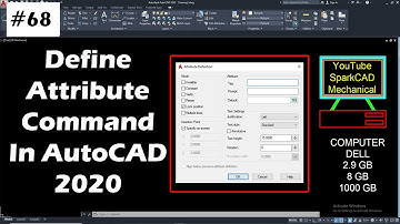 #68 Define Attributes In AutoCAD | Attributes In AutoCAD | Attribute Command In AutoCAD