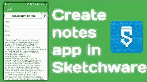 Simple Note saving app in sketchware/Простое приложение для сохранения ваших записей в Sketchware