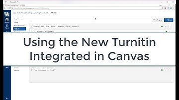 New Turnitin Tutorial for Canvas June 2018