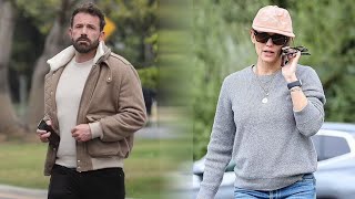 Ben Affleck and Jennifer Garner cut very casual figures as they attend a parent-teacher event in LA