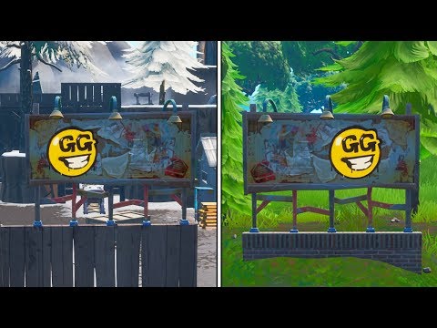 Vidéo: Explication Des Emplacements Des Panneaux Publicitaires Fortnite Graffiti