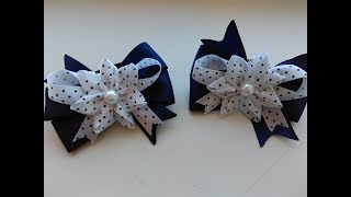 Бантики в школу из лент МК Канзаши / Ribbon school ribbon Kanzashi MK Бантики в школу из лент МК Канзаши / Ribbon school ribbon Kanzashi MK