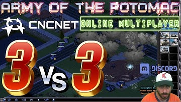 3 vs 3 in Army of the Potomac map Command & Conquer Red Alert 2 Online Multiplayer Gameplay CnCNet