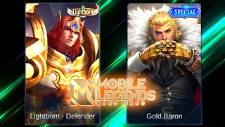 Tigreal Gold Baron Skin VS Lightborn Defender Skin MLBB