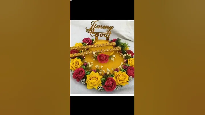 DIY Haldi Platter  #shorts #haldithalidecorationathome #haldi
