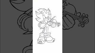 ⚡️Coloring Shadow the Hedgehog #shorts #sonicthehedgehog #sonic #coloring #speedcoloring 🦔