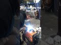 Welding the flex pipe