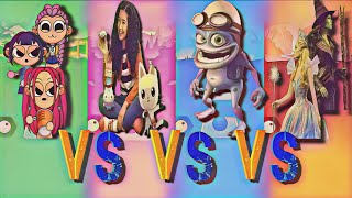 🎮 Sprunki Huntrix VS Gabby&#39;s Dollhouse VS Crazy Frog VS Wicked Movie 2 | Tiles Hop