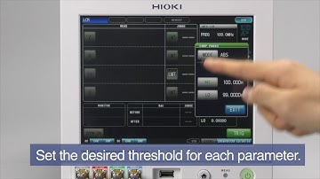 IMPEDANCE ANALYZER IM7580 series：Comparator function