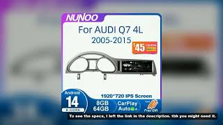 For Audi Q7 4L 2005-2015 MMI Android 14 Wireless CarPlay GPS Car Intelligent Multimedia Player Navig
