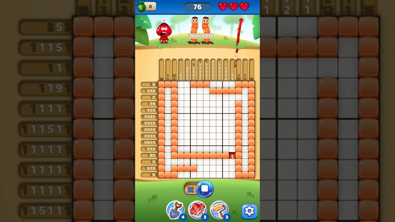 Nono Crossing Picture Nonogram level 76 - YouTube