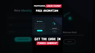 Smooth Login &amp; Sign-Up UI Animation | Modern User Interface Design