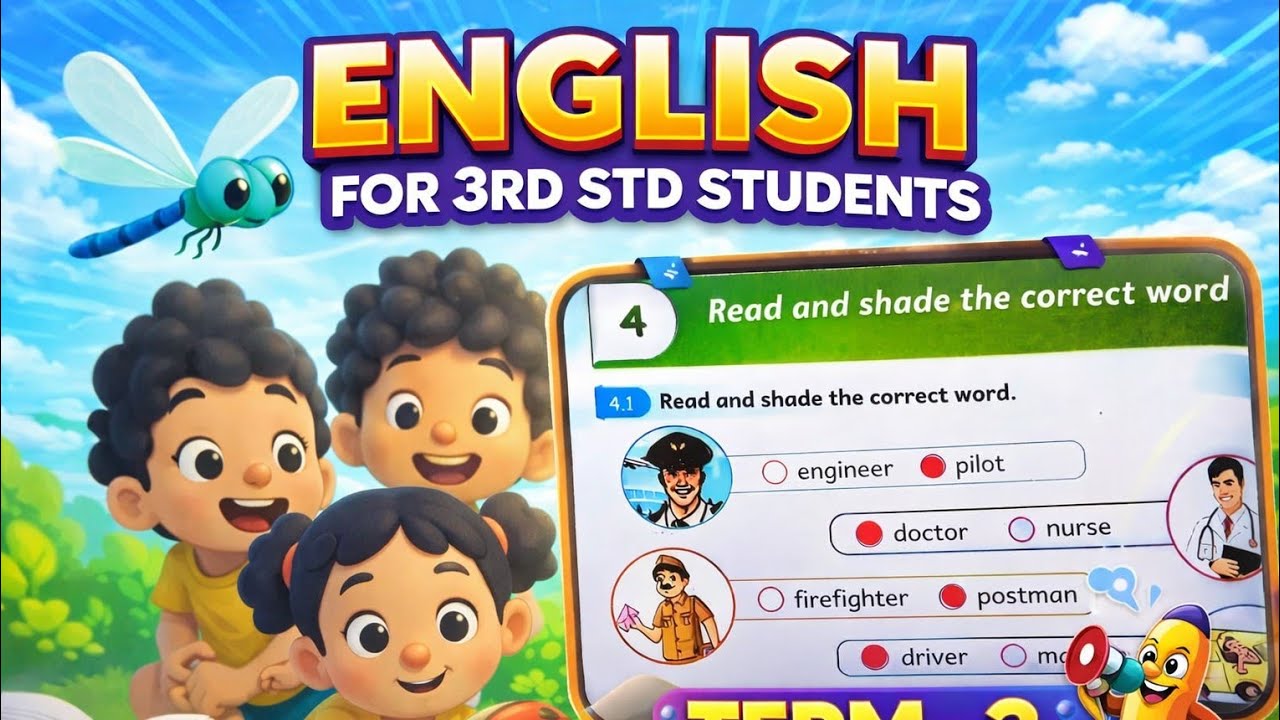 EE class 3 term 3/ Malar  English work book answers 