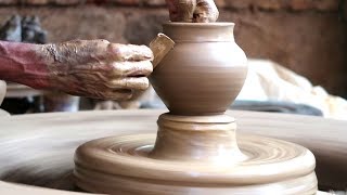 clay pot Making | small pot | water pot making with clay | clay Art | Creative Art Forms