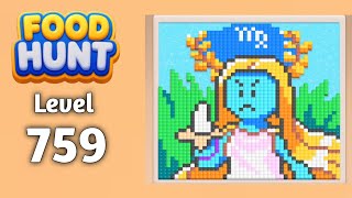 Food Hunt Pixel puzzle level 759 walkthrough solution gameplay 