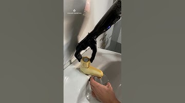 Using My Robotic Hand For Teeth Brushing 😲 #prosthetics #disability #selflovejourney #selfcaretips