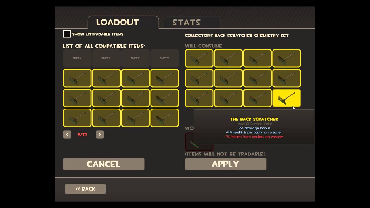 Using A Collector's Chemistry Set (Back Scratcher) TF2 YouTube