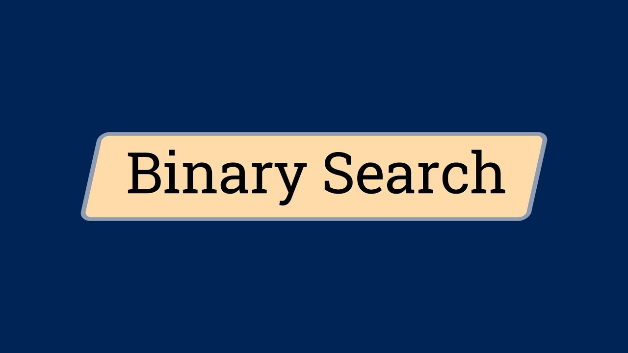 Binary Search - Visualized, Derived, and Implemented - YouTube