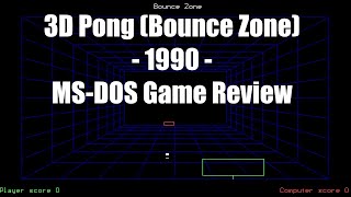 3D Pong (Bounce Zone) - 1990 - MS-DOS Game Review