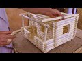 Building Mini Log Cabin. Dream Wooden House | Reality All Steps of Wood Build